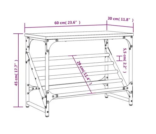 Kingakapp, Hall Sonoma Tamm, 60 X 30 X 45 cm Tehispuit