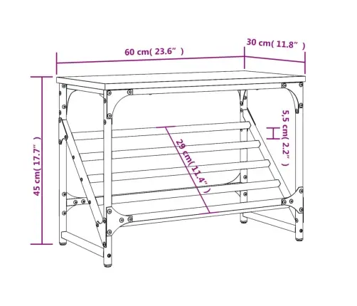 Lentyna Batams, Ruda Ąžuolo, 60X30X45cm Apdirbta Mediena