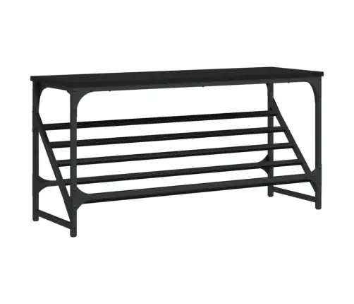 Apavu Plaukts, Melns, 90X30X45 Cm, Inženierijas Koks Vidaxl