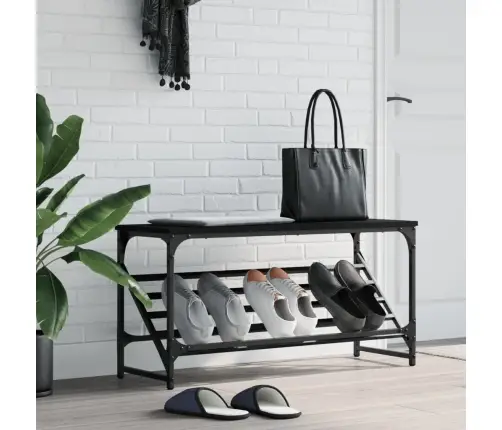 Apavu Plaukts, Melns, 90X30X45 Cm, Inženierijas Koks Vidaxl