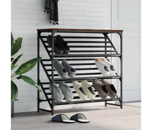 Apavu Plaukts, Ozolkoka Krāsa, 90X30X85 Cm, Inženierijas Koks Vidaxl