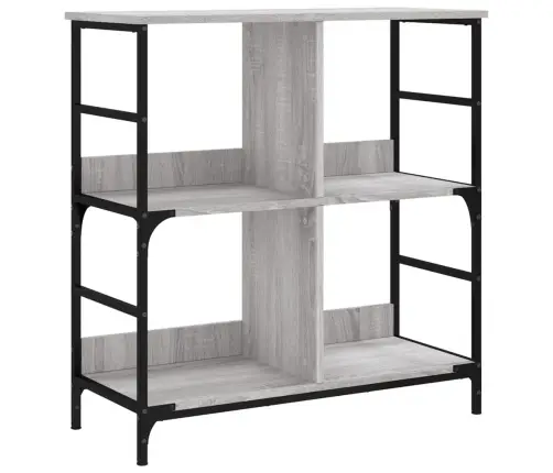 Grāmatplaukts, Pelēks, 78,5X33X82 , Inženierijas Koks Vidaxl