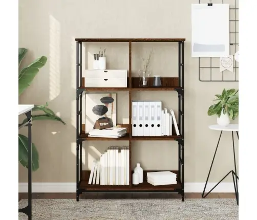 Raamaturiiul, Pruun Tamm, 78,5X33X117,5 cm Tehispuit