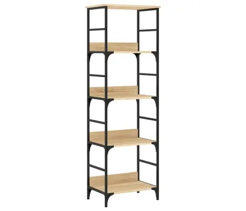 Grāmatplaukts, Ozolkoka, 50X33X153 Cm, Inženierijas Koks Vidaxl