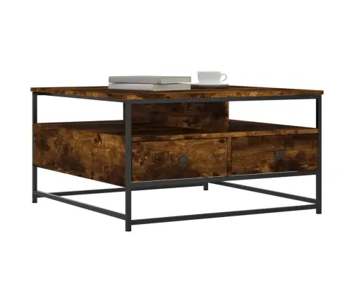 Kafijas Galdiņš, Ozolkoka Krāsa, 80X80X45 Cm, Inženierijas Koks Vidaxl