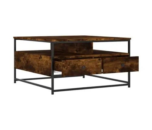 Kafijas Galdiņš, Ozolkoka Krāsa, 80X80X45 Cm, Inženierijas Koks Vidaxl