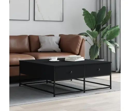 Kavos Staliukas, Juodos Spalvos, 100X99X40cm Apdirbta Mediena