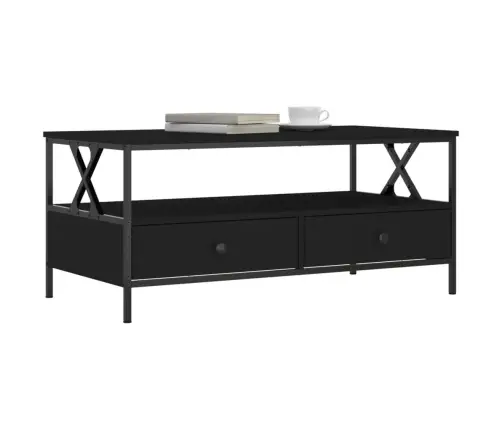 Kafijas Galdiņš, Melns, 100X51X45 Cm, Inženierijas Koks Vidaxl