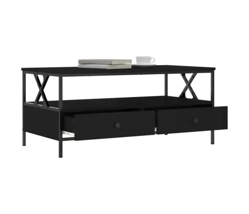 Kafijas Galdiņš, Melns, 100X51X45 Cm, Inženierijas Koks Vidaxl