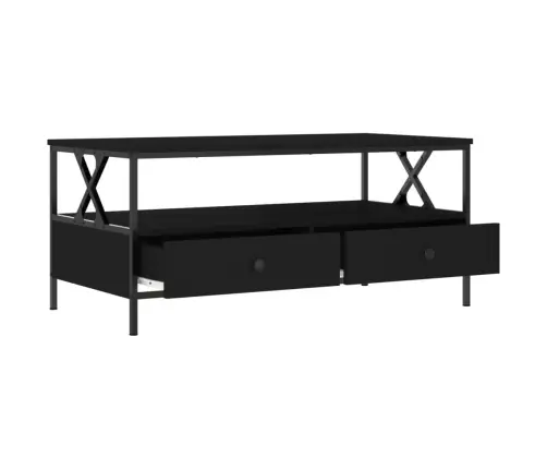 Kafijas Galdiņš, Melns, 100X51X45 Cm, Inženierijas Koks Vidaxl