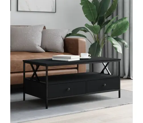 Kafijas Galdiņš, Melns, 100X51X45 Cm, Inženierijas Koks Vidaxl