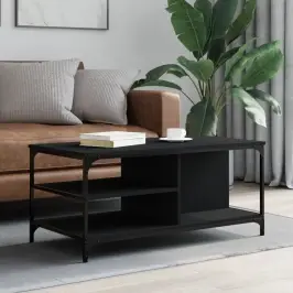 Kafijas Galdiņš, Melns, 100X50X45 Cm, Inženierijas Koks Vidaxl