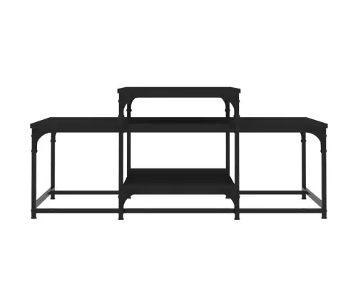 Kohvilaud, Must, 102 X 60 X 45 cm Tehispuit Kohvilaud, Must, 102 X 60 X 45 cm Tehispuit