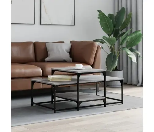 Kavos Staliukas, Pilkas Ąžuolo, 102X60X45cm Apdirbta Mediena Kavos Staliukas, Pilkas Ąžuolo, 102X60X45cm Apdirbta Mediena