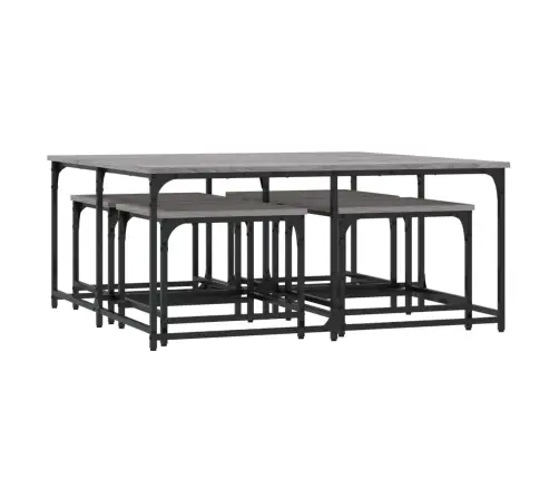 Kafijas Galdiņi, 5 Gab., Sabīdāmi, Ozola, Inženierijas Koks Vidaxl