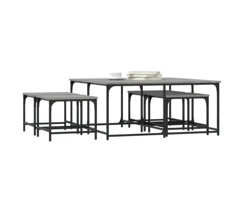 Kafijas Galdiņi, 5 Gab., Sabīdāmi, Ozola, Inženierijas Koks Vidaxl