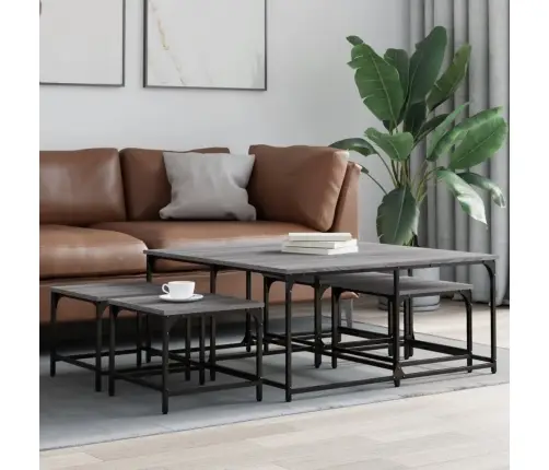 Kafijas Galdiņi, 5 Gab., Sabīdāmi, Ozola, Inženierijas Koks Vidaxl