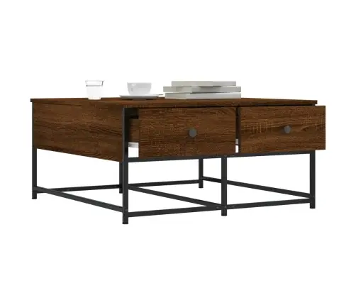 Kafijas Galdiņš, Ozolkoka Krāsa, 80X80X40 Cm, Inženierijas Koks Vidaxl