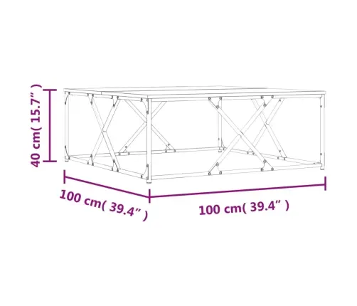 Kohvilaud, Hall Sonoma Tamm, 100X100X40 cm Tehispuit