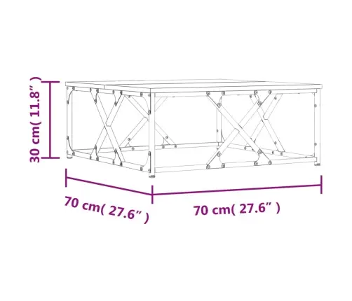 Kohvilaud, Hall Sonoma Tamm, 70X70X30 cm Tehispuit