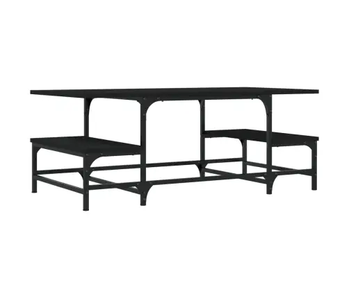 Kavos Staliukas, Juodas, 100X50,5X40cm Apdirbta Mediena