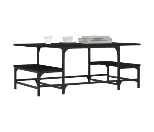 Kavos Staliukas, Juodas, 100X50,5X40cm Apdirbta Mediena