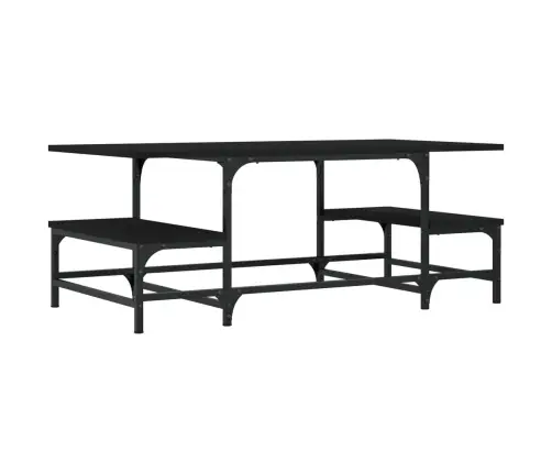 Kavos Staliukas, Juodas, 100X50,5X40cm Apdirbta Mediena