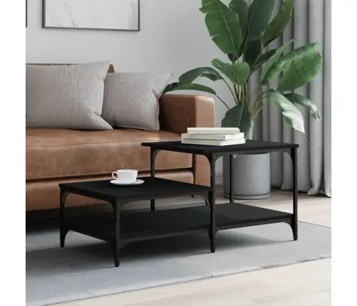 Kafijas Galdiņš, Melns, 100X50,5X45 Cm, Inženierijas Koks Vidaxl