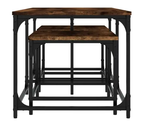 Kafijas Galdiņi, 3 Gab., Sabīdāmi, Brūni, Inženierijas Koks Vidaxl