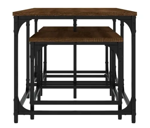 Sustumiami Kavos Staliukai, 3Vnt., Rudi Ąžuolo, Mediena