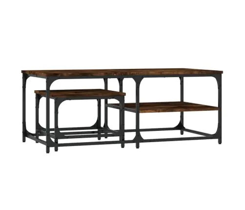 Kafijas Galdiņi, 2 Gab., Sabīdāmi, Brūni, Inženierijas Koks Vidaxl