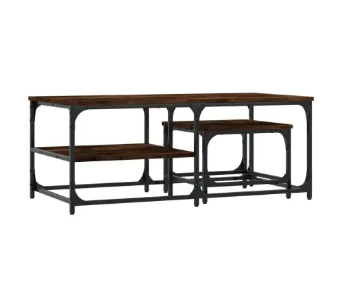 Kafijas Galdiņi, 2 Gab., Sabīdāmi, Brūni, Inženierijas Koks Vidaxl