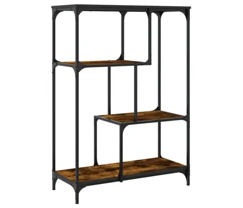 Grāmatplaukts, 81X36X115 Cm, Inženierijas Koks, Tērauds Vidaxl