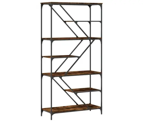 Grāmatplaukts, 91X36X176 Cm, Inženierijas Koks, Tērauds Vidaxl