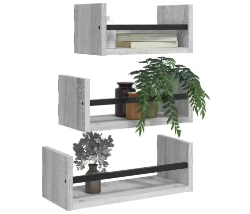 3-Osaline Lattidega Seinariiuli Komplekt, Hall Sonoma Tehispuit