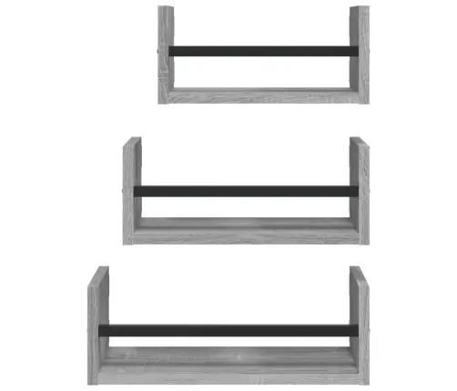 3-Osaline Lattidega Seinariiuli Komplekt, Hall Sonoma Tehispuit