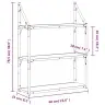 3-Līmeņu Sienas Plaukts, Ozola, 60X21X78,5Cm, Inženierijas Koks Vidaxl