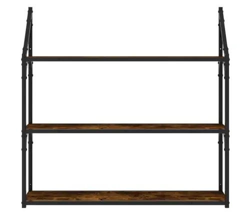 3-Līmeņu Sienas Plaukts, 80X21X78,5 Cm, Inženierijas Koks Vidaxl