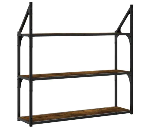 3-Līmeņu Sienas Plaukts, 80X21X78,5 Cm, Inženierijas Koks Vidaxl