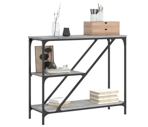 Konsoles Galdiņš, Pelēcīgs, 88,5X30X75 Cm, Inženierijas Koks Vidaxl