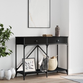 Konsoollaud, Must, 100 X 39 X 78,5 cm Tehispuit