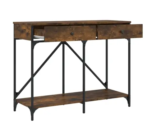 Konsoollaud, Suitsutatud Tamm, 100X39X78,5 cm Tehispuit