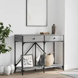 Konsolinis Staliukas, Pilkas Ąžuolo, 100X39X78,5cm Mediena