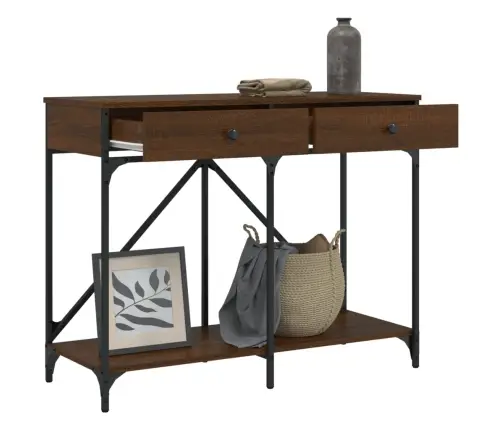 Konsoles Galdiņš, Brūns, 100X39X78,5 Cm, Inženierijas Koks Vidaxl