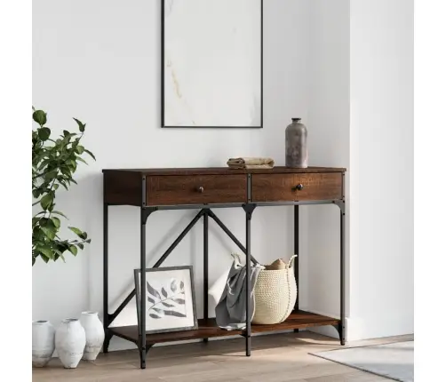 Konsoles Galdiņš, Brūns, 100X39X78,5 Cm, Inženierijas Koks Vidaxl