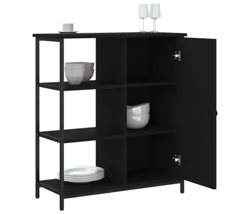 Kumode, Melna, 70X30X80 Cm, Inženierijas Koks Vidaxl