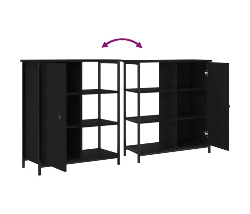 Kumode, Melna, 70X30X80 Cm, Inženierijas Koks Vidaxl