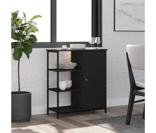 Kumode, Melna, 70X30X80 Cm, Inženierijas Koks Vidaxl