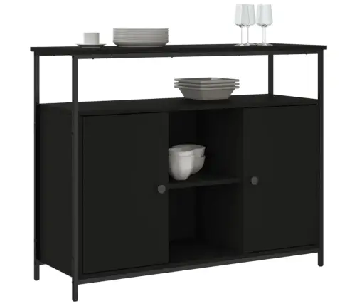 Puhvetkapp, Must, 100 X 35 X 80 cm Tehispuit