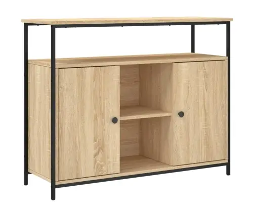 Komoda, Sonoma Ąžuolo Spalvos, 100X35X80cm Inžinerinė Mediena